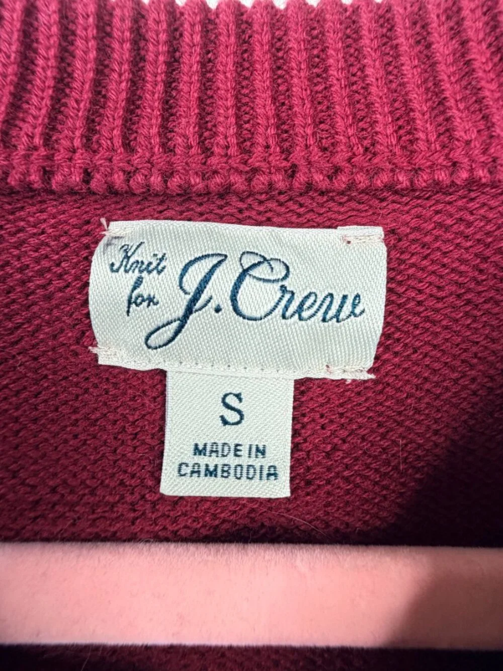 J. Crew Heritage Cotton Crewneck Sweater Red Ochre Small #A3080